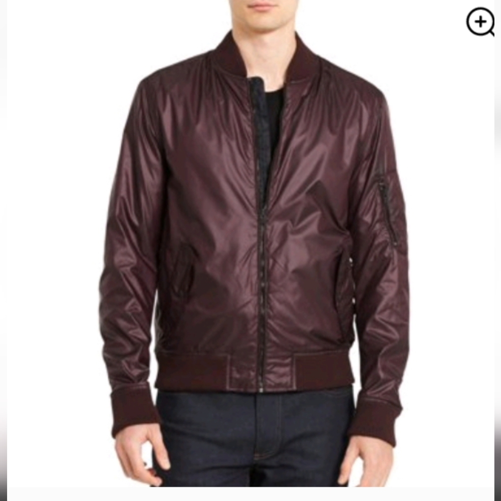 Calvin Klein Men's Burgundy Bomber Jacket